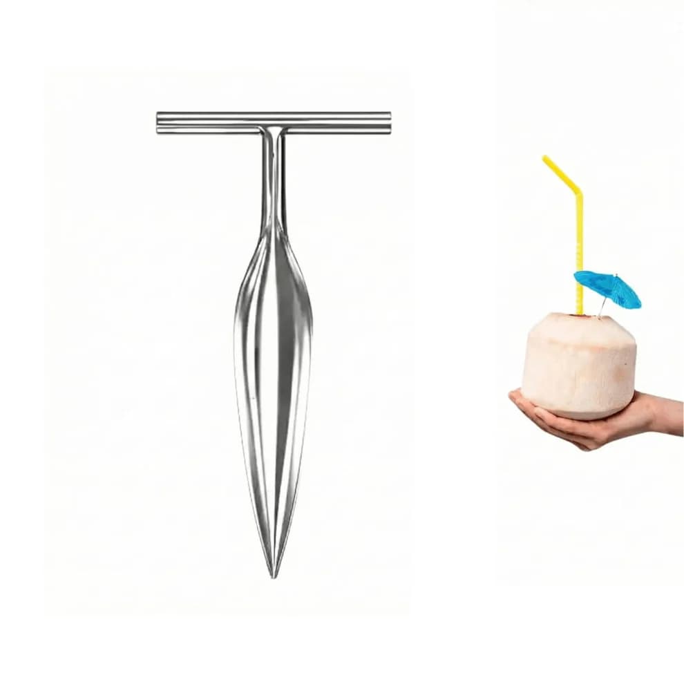 Stainless Steel Coconut Opener Tool – Coconut Driller Knife for Easy Coconut Water Opening (Pack of 1)