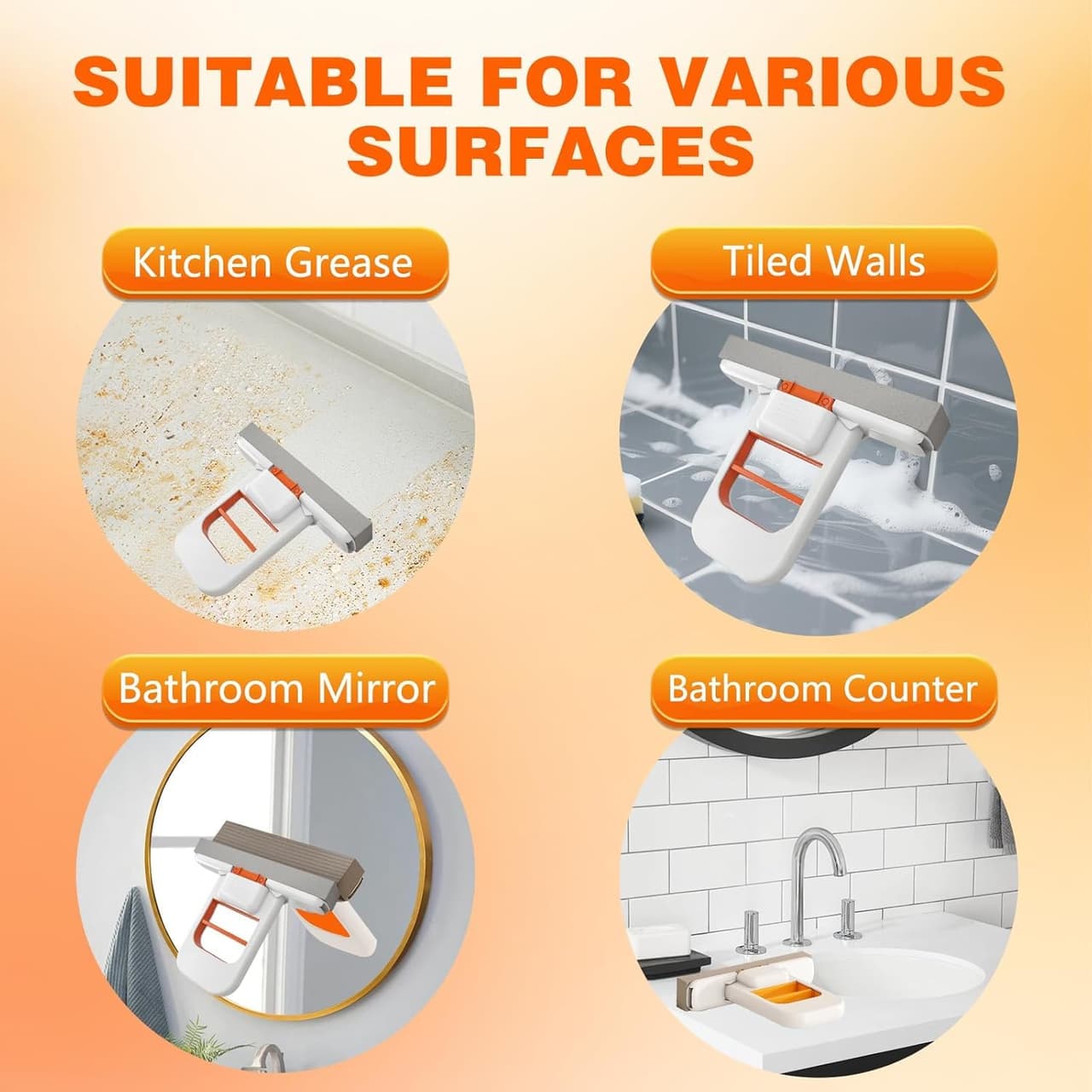 Mini Foldable Desktop Mop – Self‑Squeeze Sponge Mop for Wet & Dry Use – Portable Cleaning Tool for Small Spaces – Kitchen, Bathroom, Glass, Living Room detail 4